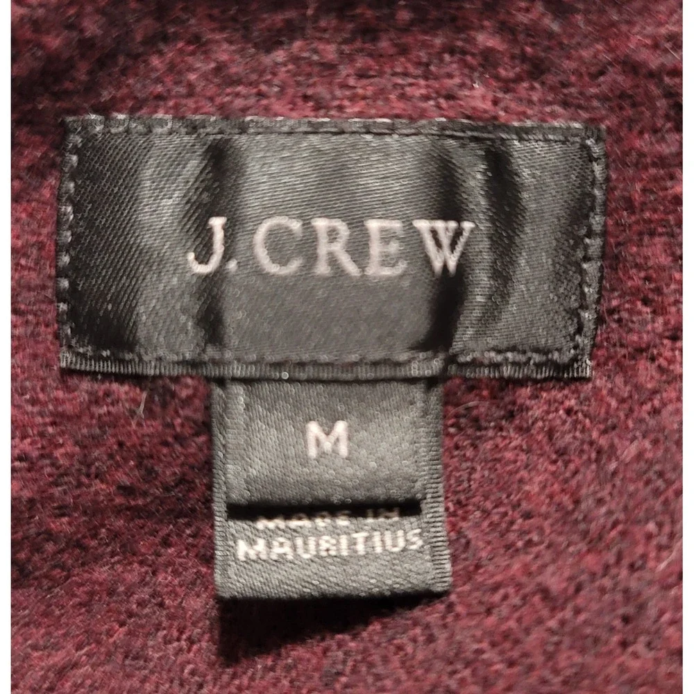 J. Crew Men's Wool Cotton Flannel Button Up Shirt With Suede Elbow Patch‎ Size S